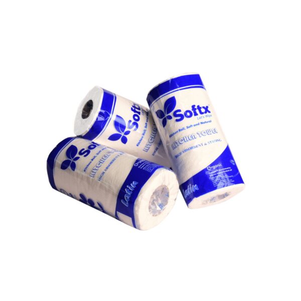 softx-Latin Kitchen Roll - Virgin Paper Kitchen Towel | Absorbent, Durable for Messy Kitchen Tasks