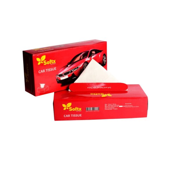 softx-Facial Tissue Red Box - Ultra-Soft, Hypoallergenic, and Eco-Friendly for Gentle Nose and Face Care