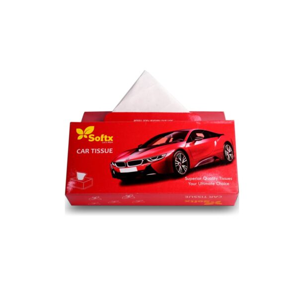 softx-Facial Tissue Red Box - Ultra-Soft, Hypoallergenic, and Eco-Friendly for Gentle Nose and Face Care