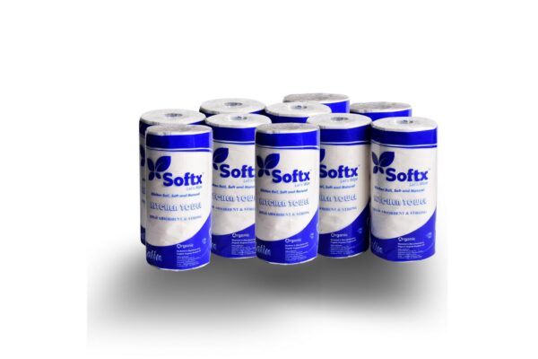 softx-Latin Kitchen Roll - Virgin Paper Kitchen Towel | Absorbent, Durable for Messy Kitchen Tasks