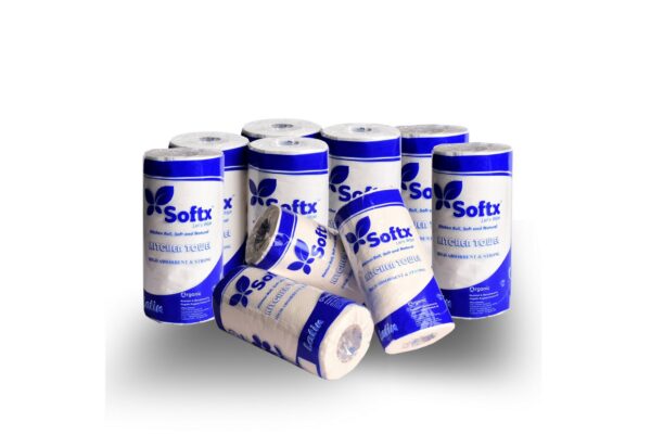 softx-Latin Kitchen Roll - Virgin Paper Kitchen Towel | Absorbent, Durable for Messy Kitchen Tasks
